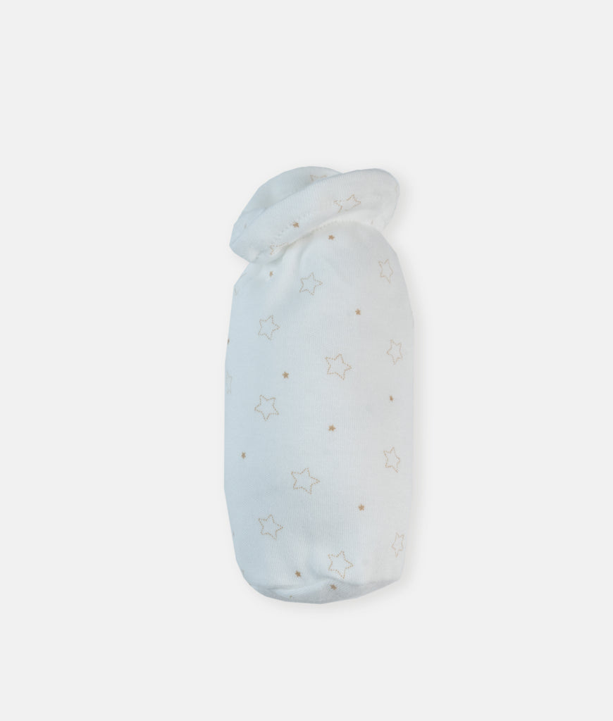 Elegant Smockers LK | Baby Bottle Cover - Beige Dotted Stars | Sri Lanka 