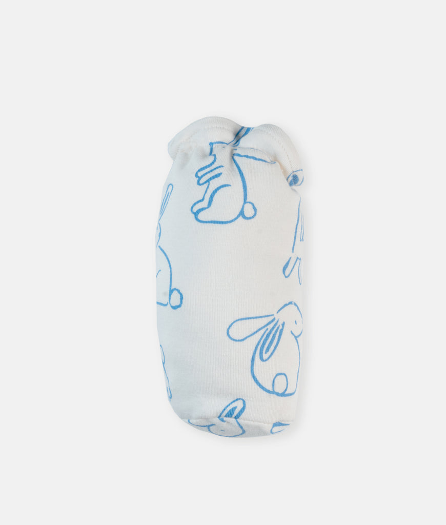 Elegant Smockers LK | Baby Bottle Cover - Blue Rabbit Print | Sri Lanka 