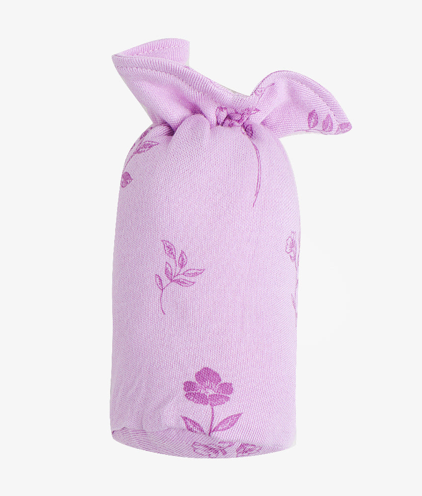 Elegant Smockers LK | Baby Bottle Cover - Purple Floral Print | Sri Lanka 