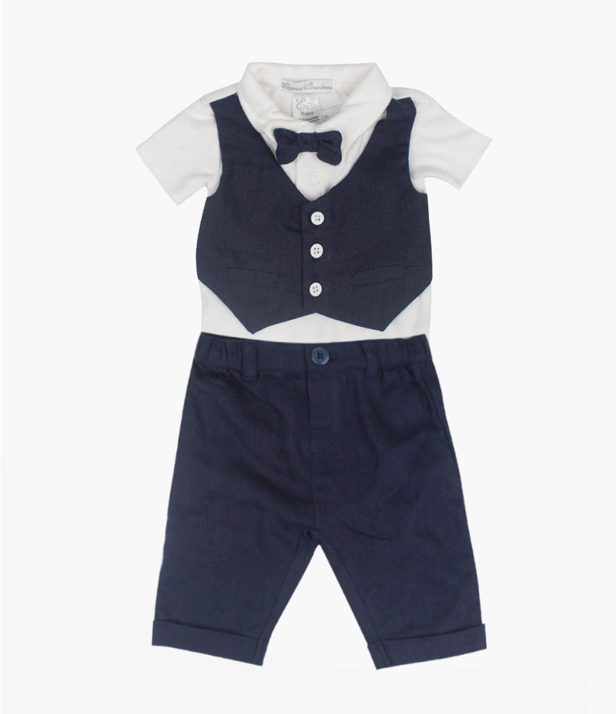 Boys Bloomer Sets Baby Boys Shirt & Shorts Set Elegant Smockers