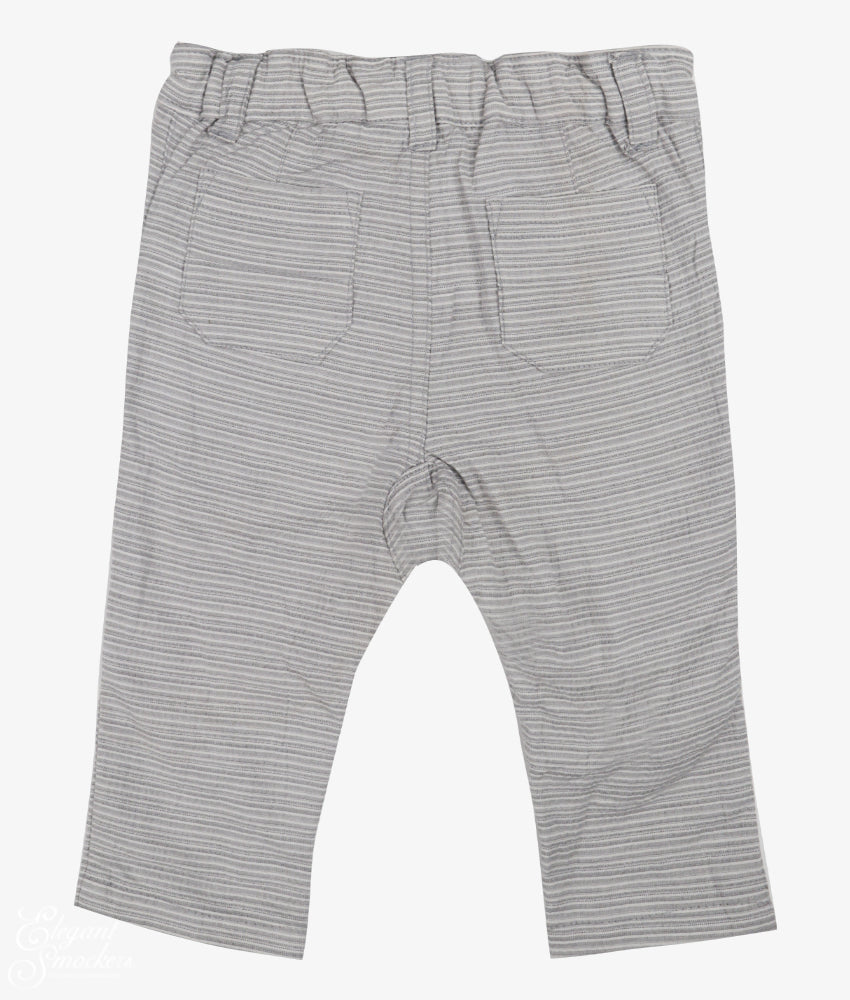 Elegant Smockers LK | Baby Boys Pant - Grey Stripes - 3-6 Months | Sri Lanka 
