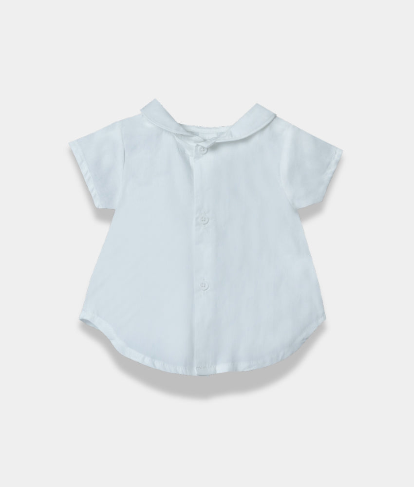 Elegant Smockers LK | Baby Boys Shirt & Bloomer Set - Light Green Stripes | Sri Lanka 