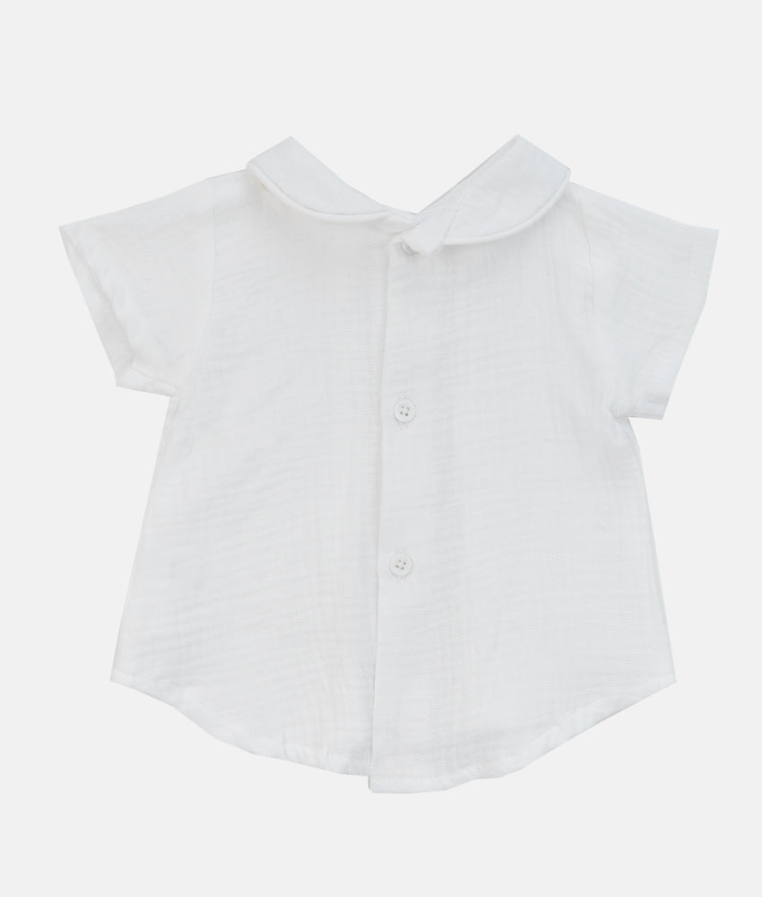 Elegant Smockers LK | Baby Boys Shirt & Bloomer Set - Orange | Sri Lanka 