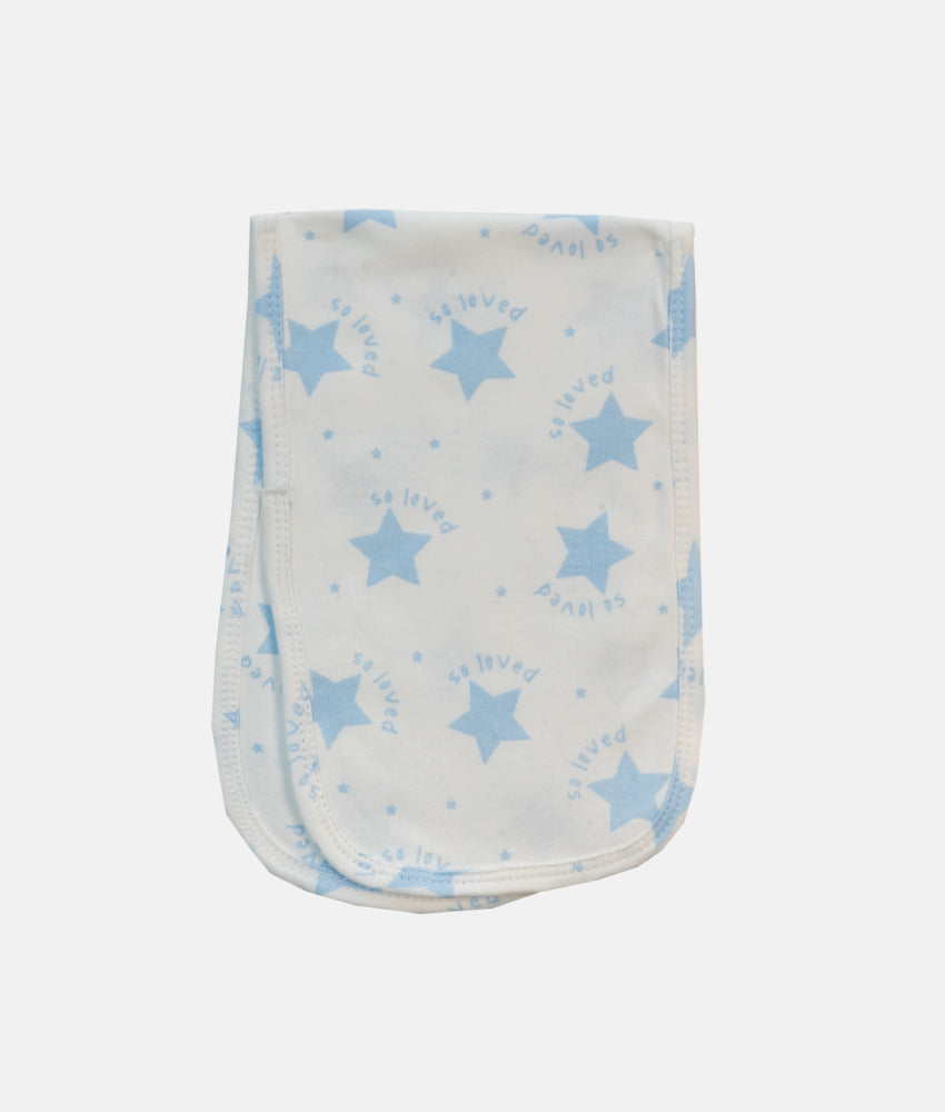 Elegant Smockers LK | Baby Burp Cloth  - Blue So Loved Star | Sri Lanka 