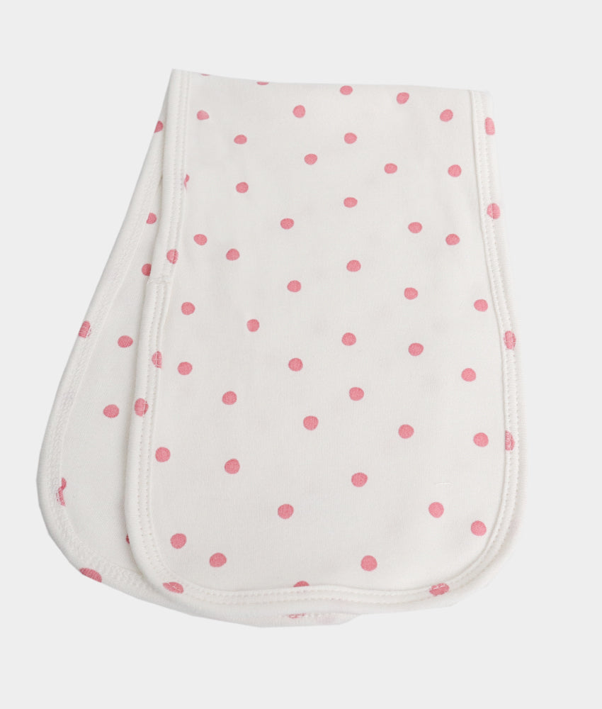Elegant Smockers LK | Baby Burp Cloth  - Pink Dotted Print | Sri Lanka 