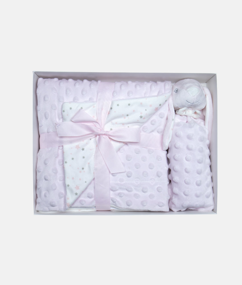 Elegant Smockers LK | Baby Cuddly Gift Box Set - Baby Pink - Bebe Favour | Sri Lanka 