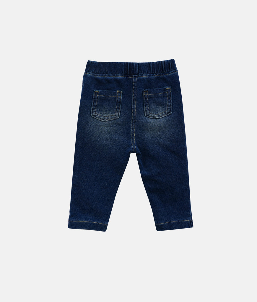 Elegant Smockers LK | Baby Denim Pants- Indigo Dark Blue | Sri Lanka 