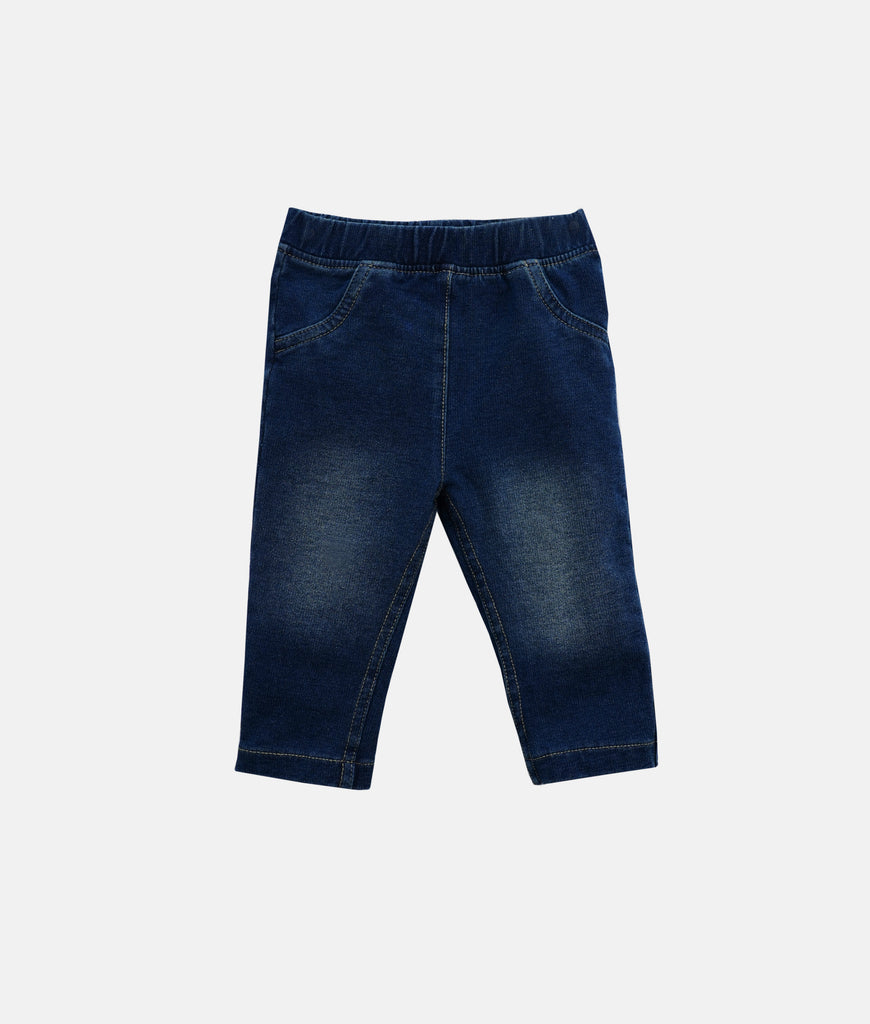 Elegant Smockers LK | Baby Denim Pants- Indigo Dark Blue | Sri Lanka 