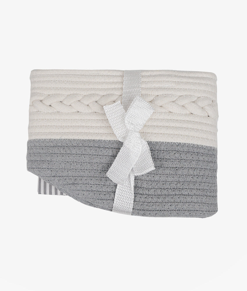 Elegant Smockers LK | Baby Diaper Caddy Organizer - Grey Basket | Sri Lanka 