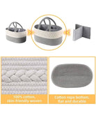 Elegant Smockers LK | Baby Diaper Caddy Organizer - Grey Basket | Sri Lanka 