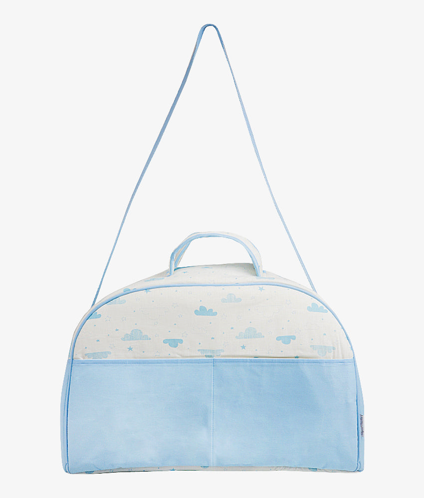 Elegant Smockers LK | Baby Duffel Bag (XL) – Blue Cloud Theme | Sri Lanka 