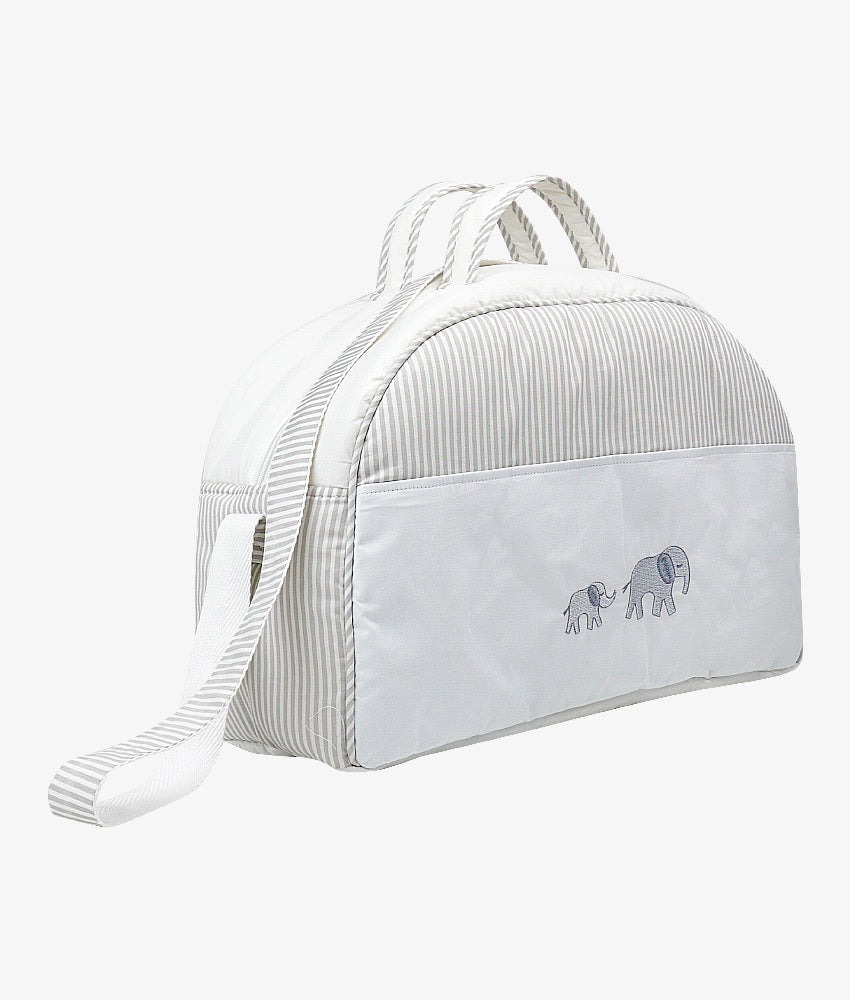 Elegant Smockers LK | Baby Duffel Bag  (XL) – Grey Safari Theme | Sri Lanka 