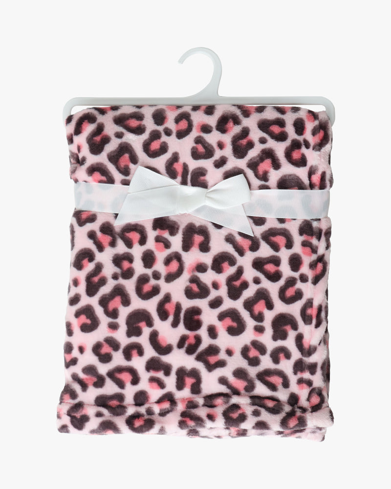 Elegant Smockers LK | Baby Fleece Blanket - Pink Leopard | Sri Lanka 