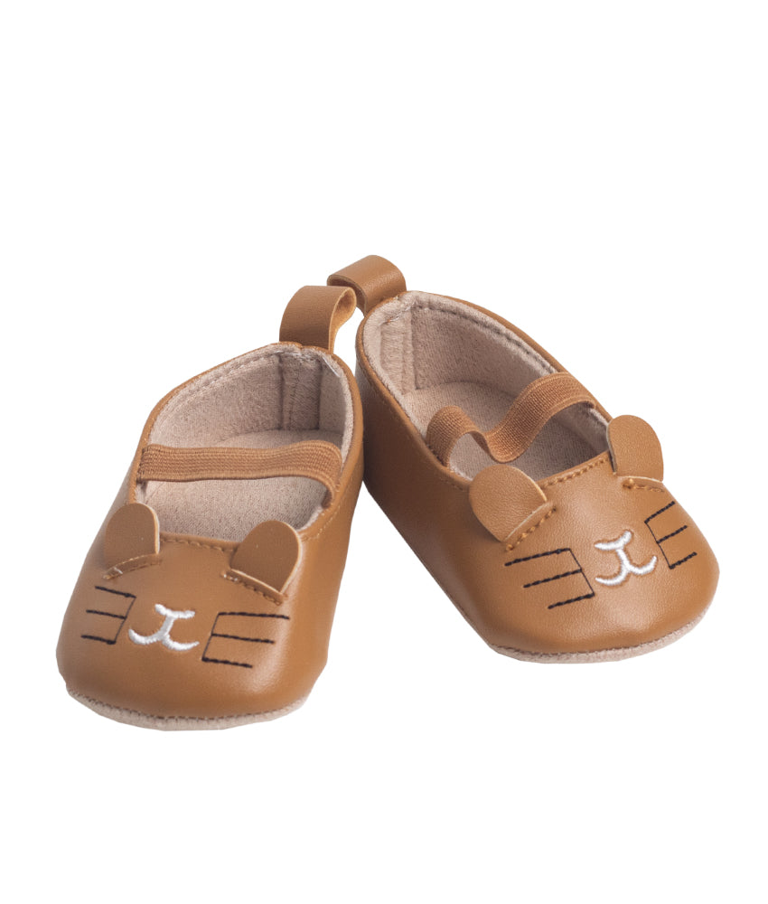 Elegant Smockers LK | Baby Girl Shoes - Beige  Whiskers | Sri Lanka 