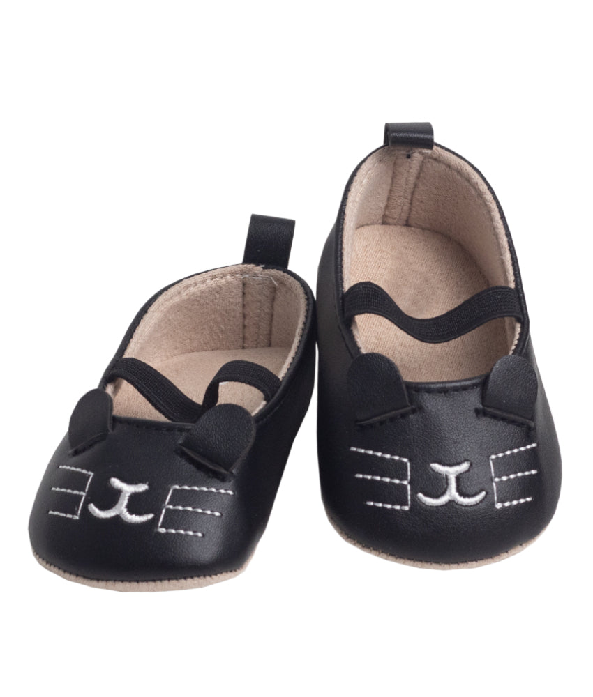 Elegant Smockers LK | Baby Girl Shoes - Black Whiskers | Sri Lanka 