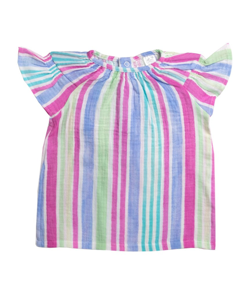Elegant Smockers LK | Baby Girls Colorful Stripes Top | Sri Lanka 