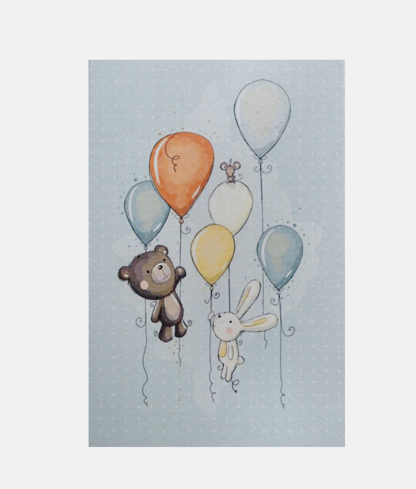 Elegant Smockers LK | Baby Greeting Card - Bear Bunny Balloon | Sri Lanka 