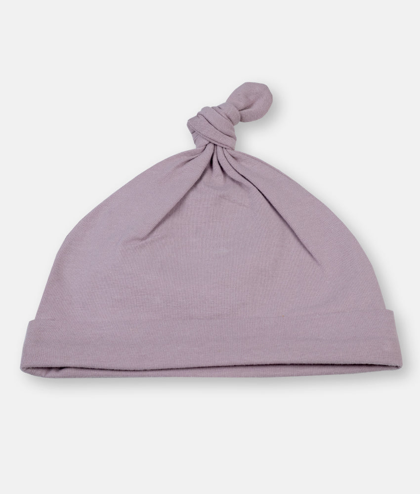 Elegant Smockers LK | Baby Hat With Knot - Mauve Pink | Sri Lanka 