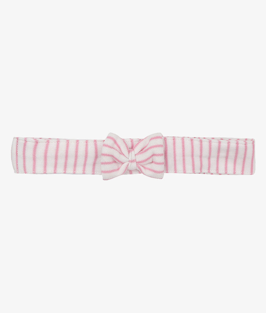 Elegant Smockers LK | Baby Head Band - Pink Bow Stripes | Sri Lanka 