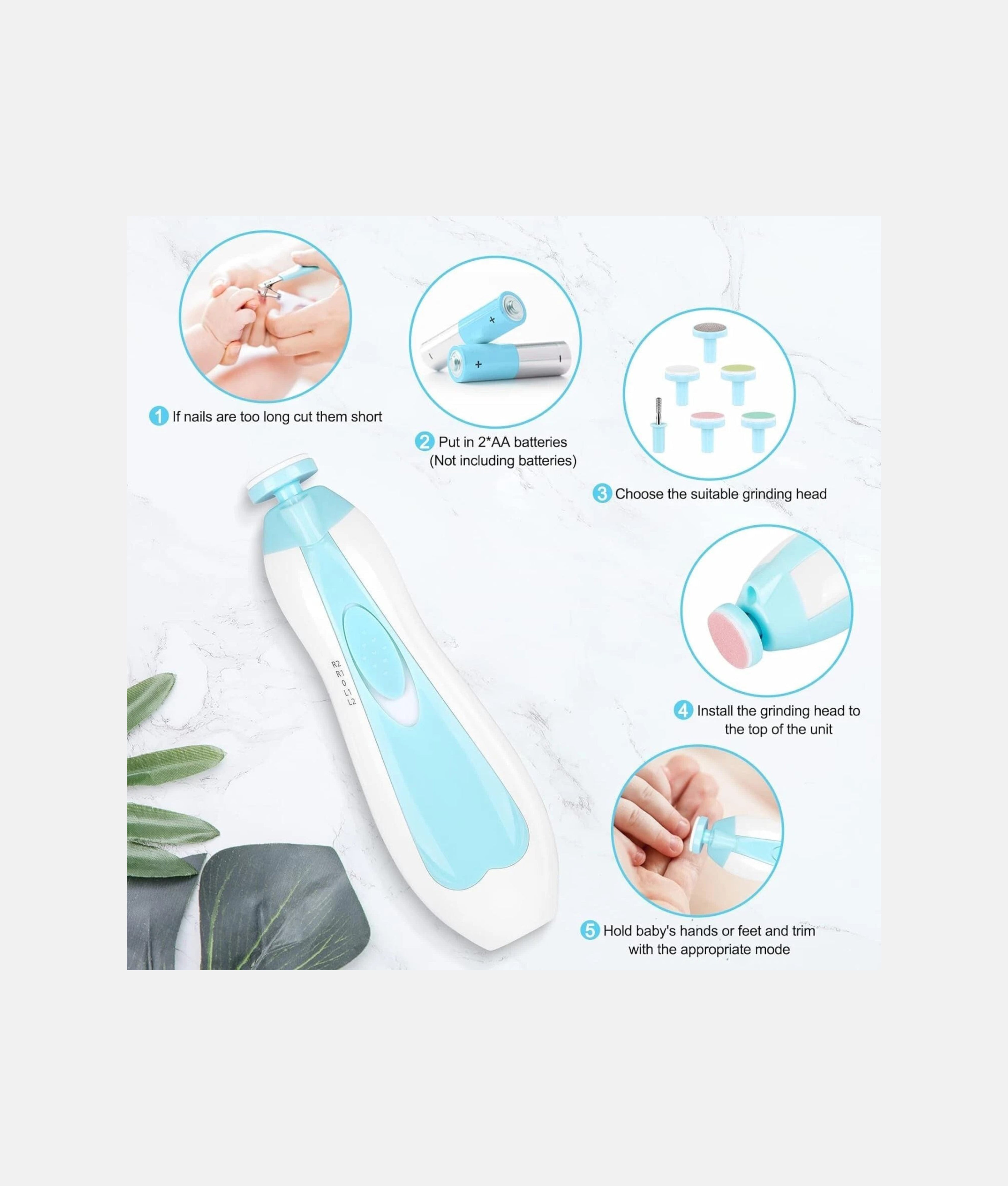 Elegant Smockers LK | Baby Nail Trimmer - Electric - Pink | Sri Lanka 