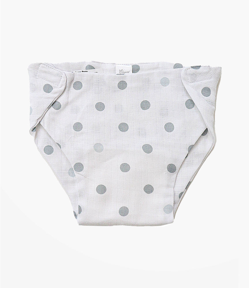 Elegant Smockers LK | Baby Nappy Panty - Grey Dotted Print | Sri Lanka 