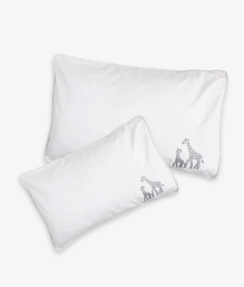 Elegant Smockers LK | Baby Pillow Covers – Grey Safari Theme | Sri Lanka 