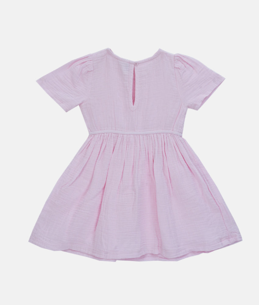 Elegant Smockers LK | Baby Pink Girls Smocked Dress - 6-7 Years | Sri Lanka 