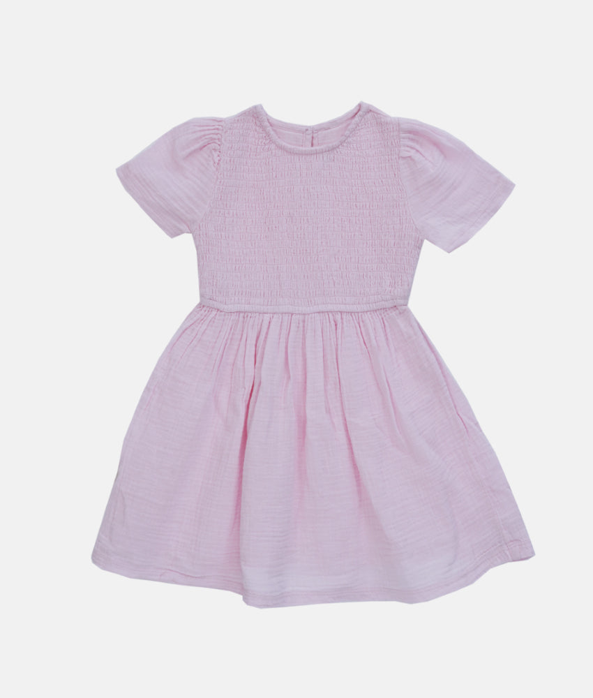 Elegant Smockers LK | Baby Pink Girls Smocked Dress | Sri Lanka 