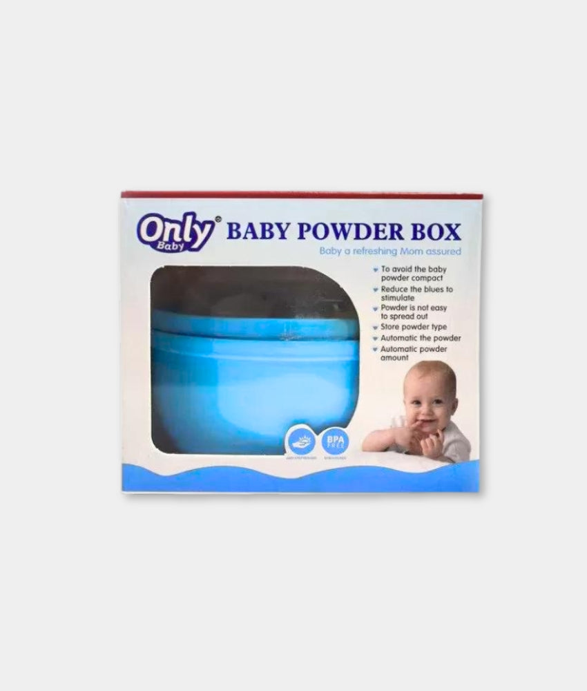 Elegant Smockers LK | Baby Powder Box With Puff - Blue | Sri Lanka 
