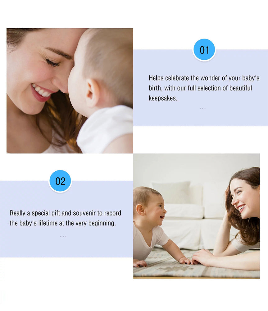 Elegant Smockers LK | Baby Hand & Footprint 8x6" Frame - Blue | Sri Lanka 