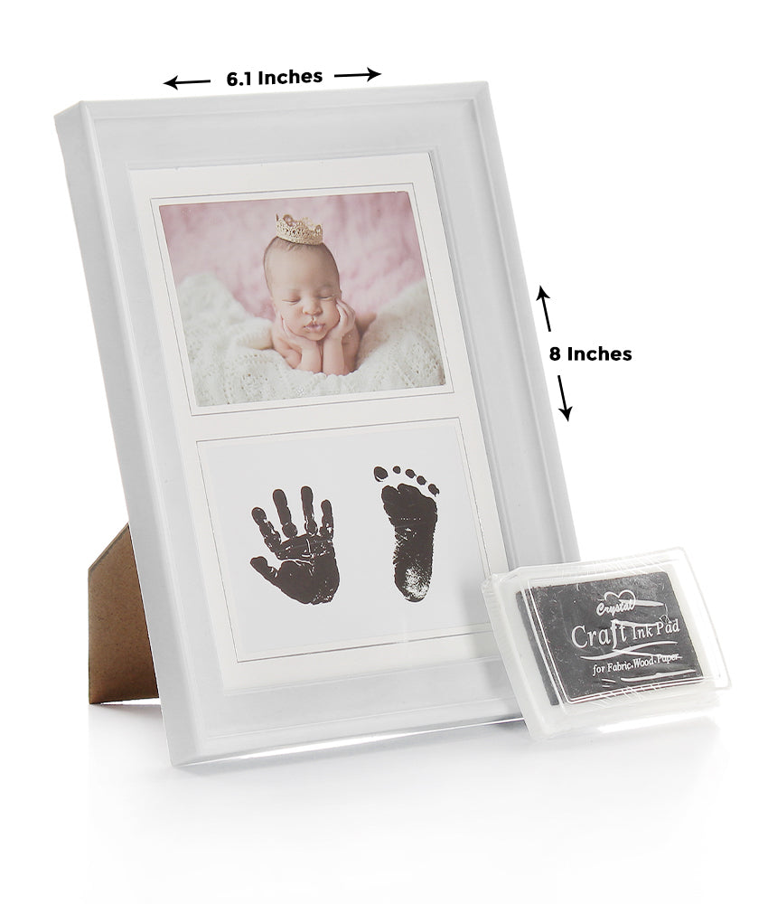 Elegant Smockers LK | Baby Print Photo Frame - 8" x 6" - White | Sri Lanka 