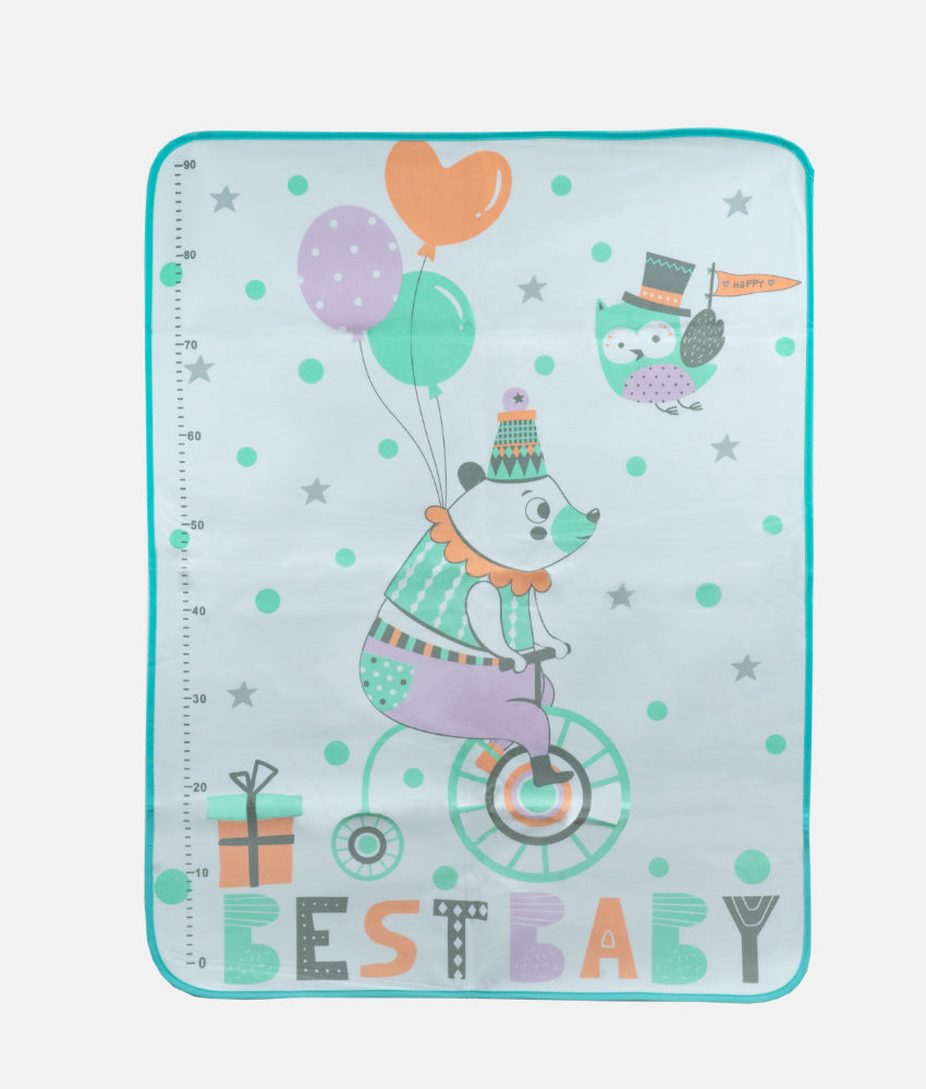 Elegant Smockers LK | Baby Rubber Sheet - Mint Circus Bear | Sri Lanka 