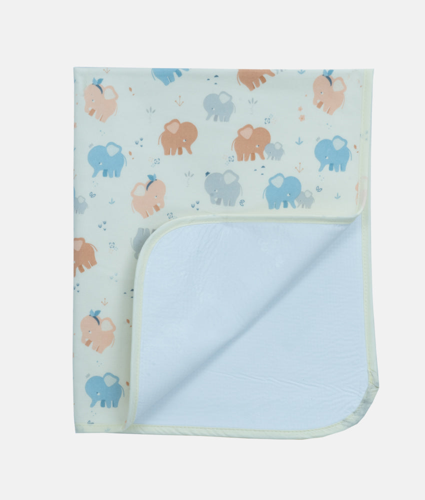 Elegant Smockers LK | Baby Rubber Sheet - Yellow Elephants | Sri Lanka 