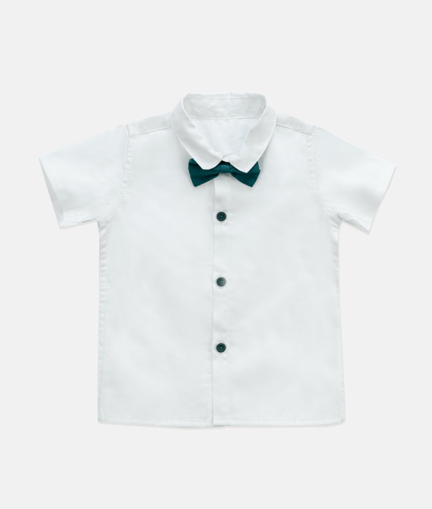 Elegant Smockers LK | Baby Shirt & Bloomers with Straps - Bow - Green | Sri Lanka 