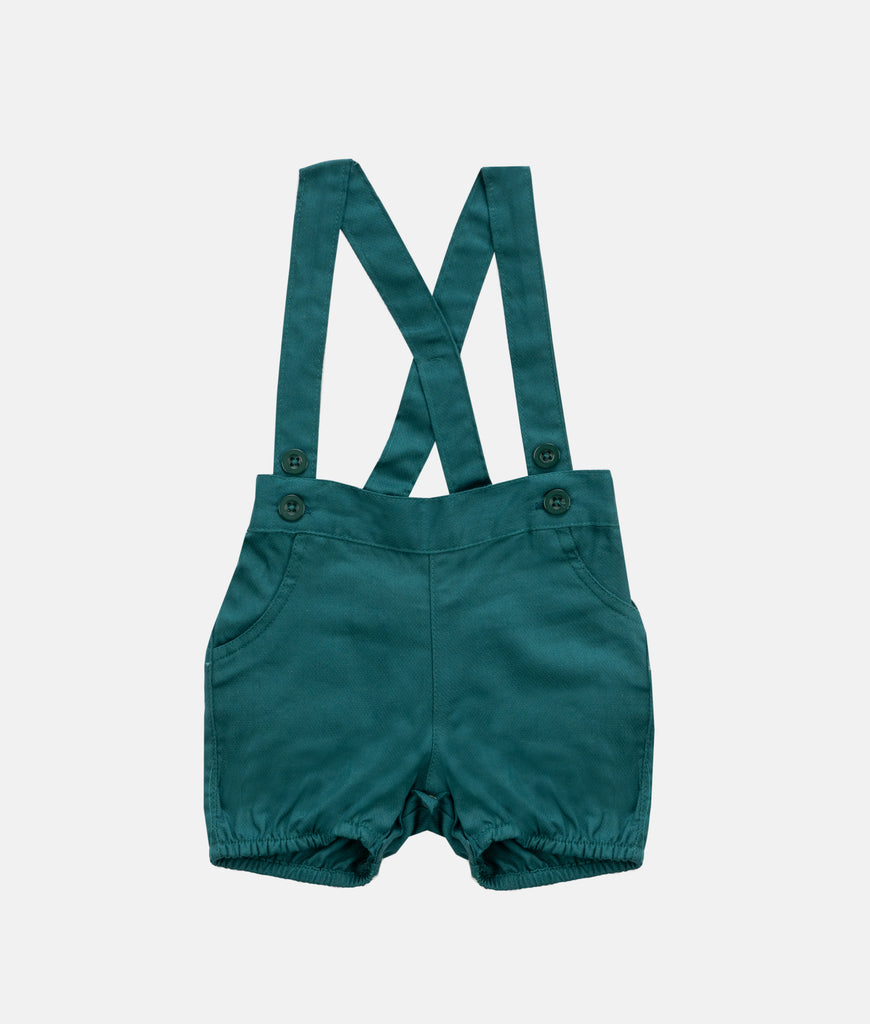 Elegant Smockers LK | Baby Shirt & Bloomers with Straps - Bow - Green | Sri Lanka 