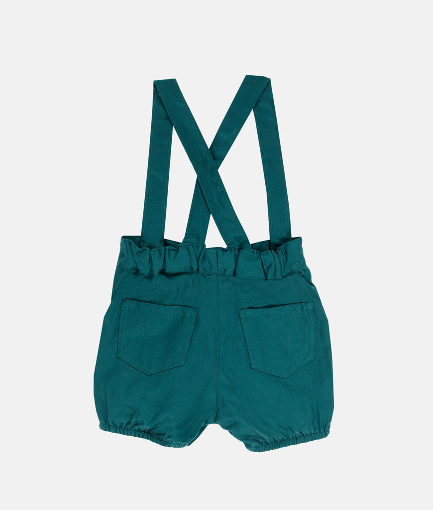 Elegant Smockers LK | Baby Shirt & Bloomers with Straps - Bow - Green | Sri Lanka 