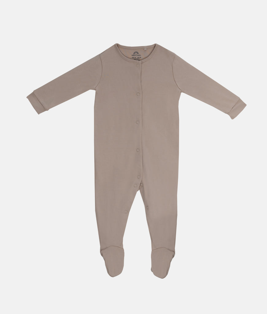 Elegant Smockers LK | Baby Sleep Suits - Beige | Sri Lanka 