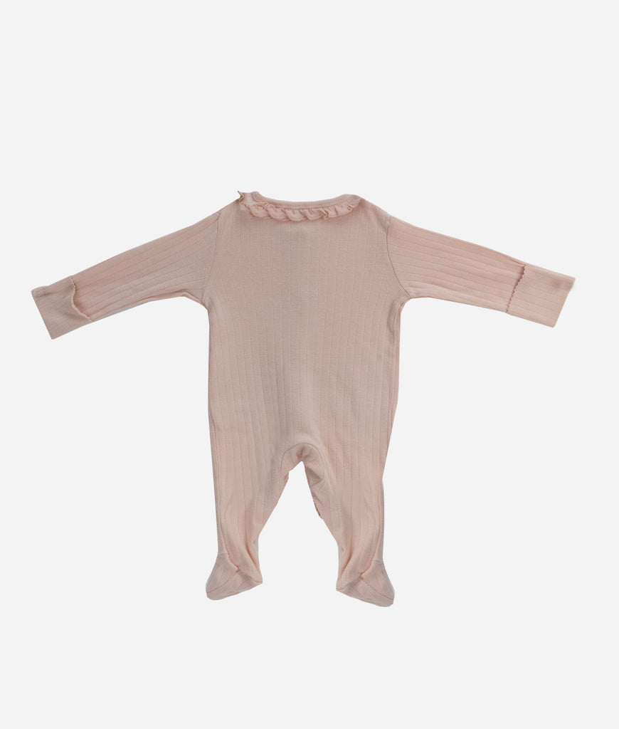 Elegant Smockers LK | Baby Sleep Suits - Cream Peach | Sri Lanka 