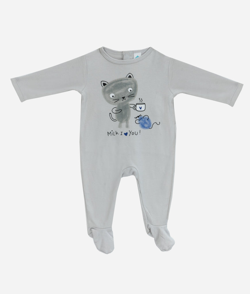 Elegant Smockers LK | Baby Sleep Suits - Milk I love you(kitty) | Sri Lanka 