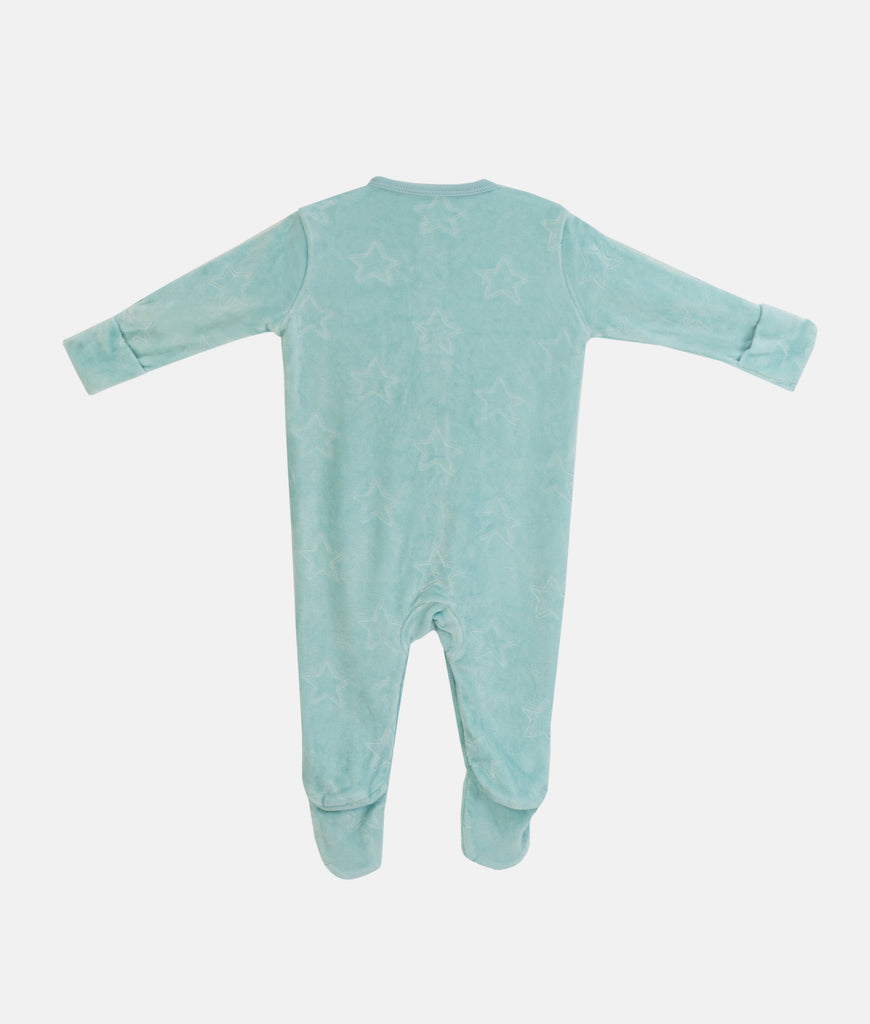 Elegant Smockers LK | Baby Sleep Suits - Mint Stars | Sri Lanka 