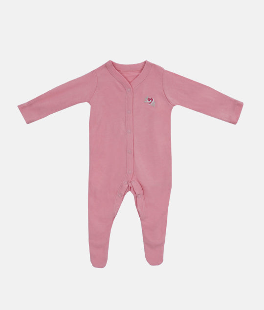 Elegant Smockers LK | Baby Sleep Suits - Pink Rose | Sri Lanka 