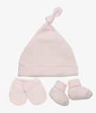 Elegant Smockers LK | Baby Socks, Mittens & Cap Set - Baby Pink | Sri Lanka 