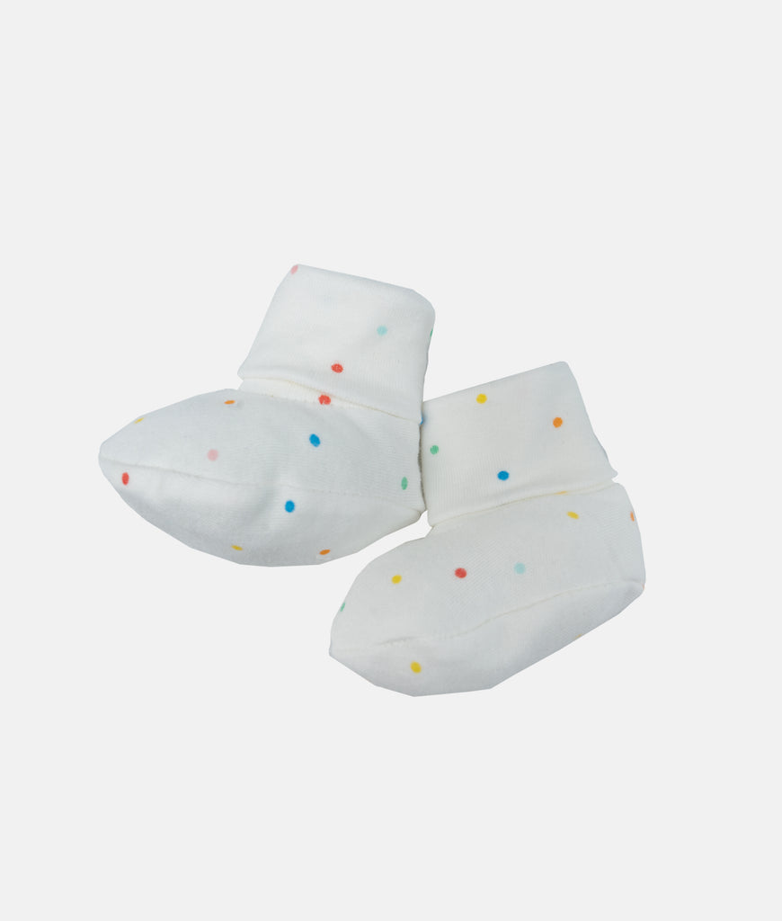 Elegant Smockers LK | Baby Socks, Mittens & Cap Set - Colorful Mini Dots Print | Sri Lanka 