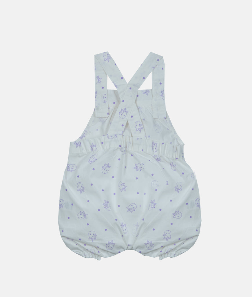 Elegant Smockers LK | Baby Sun suit - Purple Unicorn Dots Print | Sri Lanka 