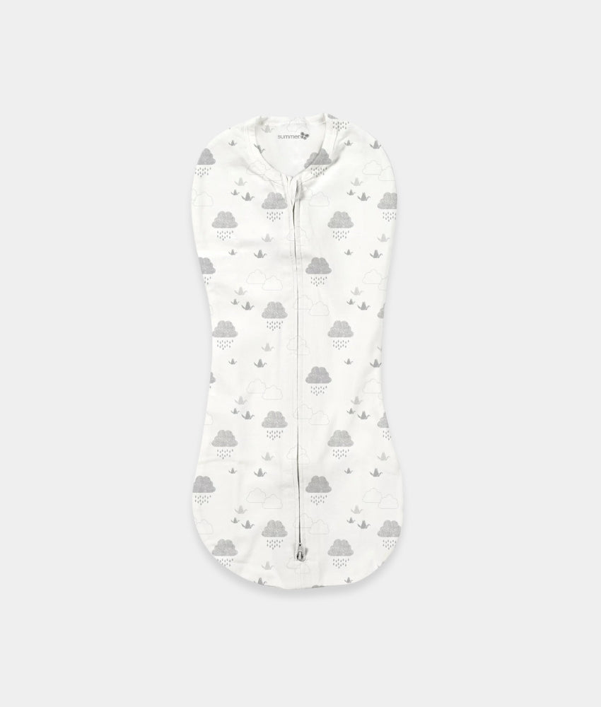 Elegant Smockers LK | Baby Swaddle Pod - Summer Infant -  Grey Cloud Print | Sri Lanka 