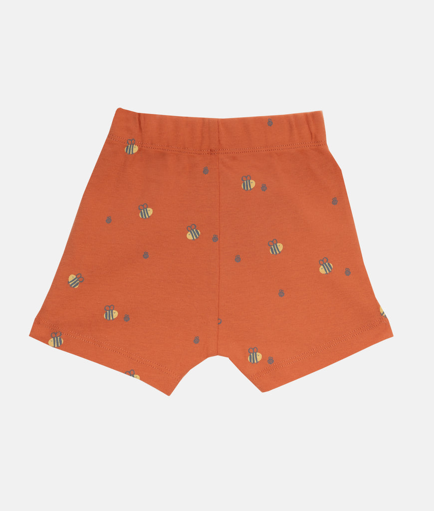 Elegant Smockers LK | Baby Sweat Shorts - Orange Bees | Sri Lanka 