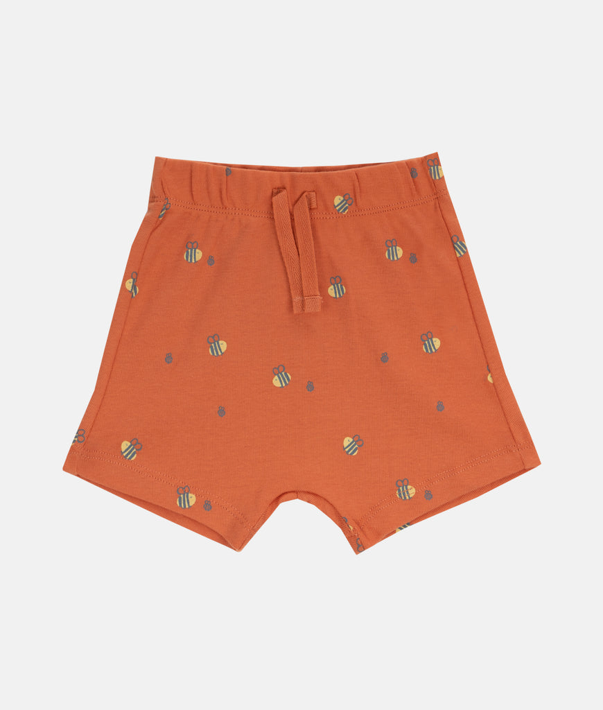 Elegant Smockers LK | Baby Sweat Shorts - Orange Bees | Sri Lanka 