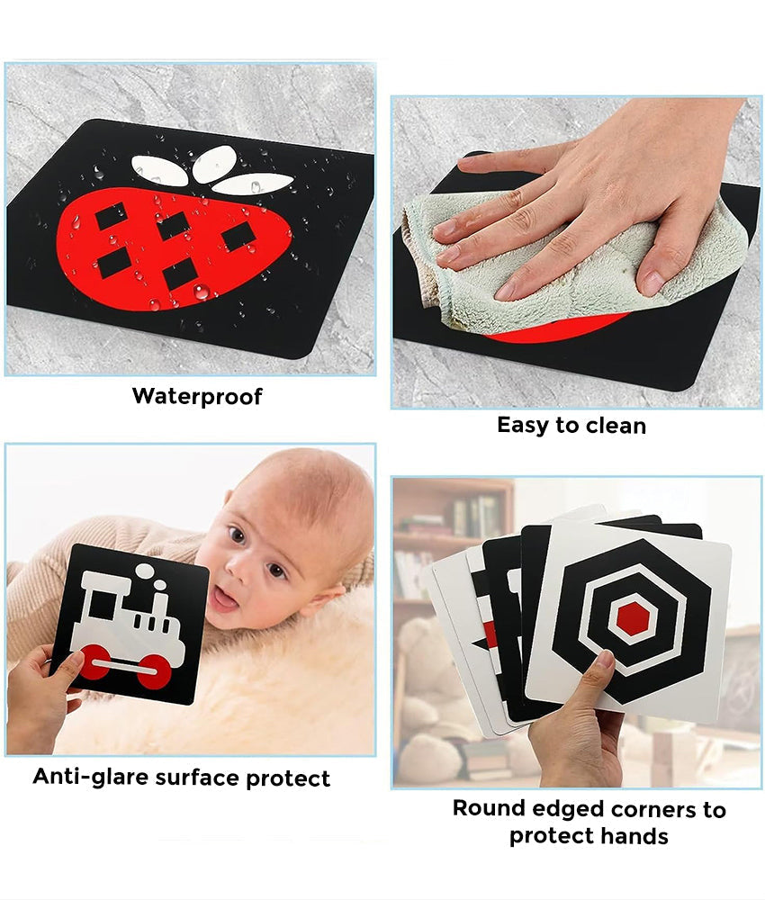 Elegant Smockers LK | Baby Vision Flash Cards (Black & Red) - 3-6 Months | Sri Lanka 