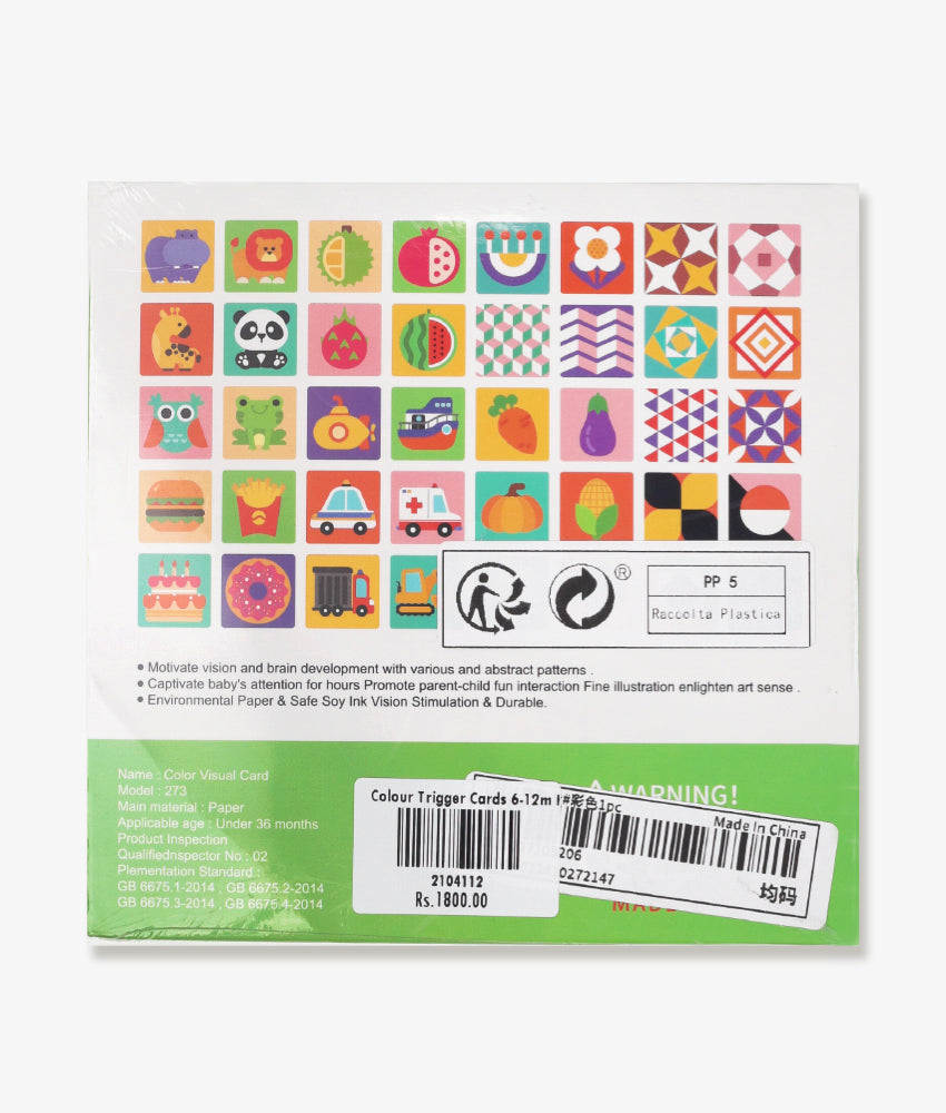 Elegant Smockers LK | Baby Vision Colour Flash Cards - 6-12 Months | Sri Lanka 