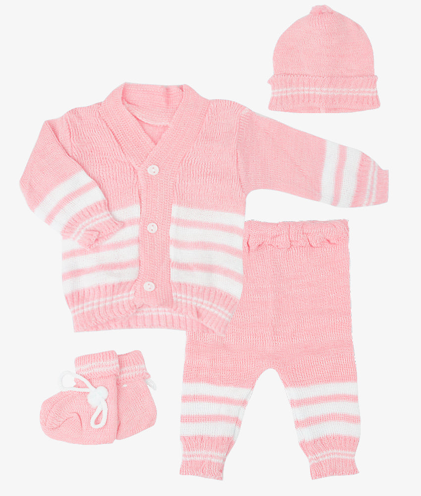 Elegant Smockers LK | Baby Woolen Set - Pink | Sri Lanka 